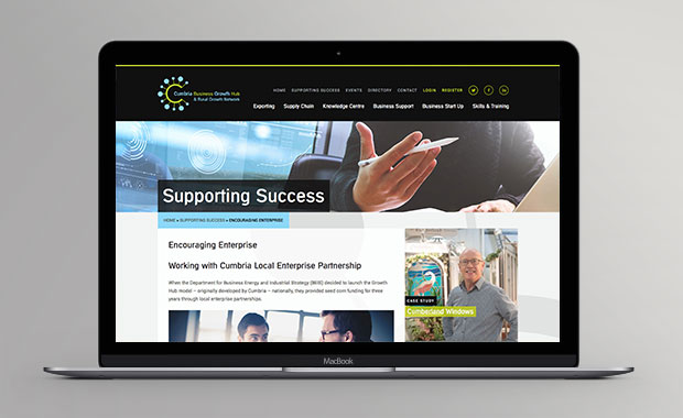 Cumbria Business Growth Hub Web design