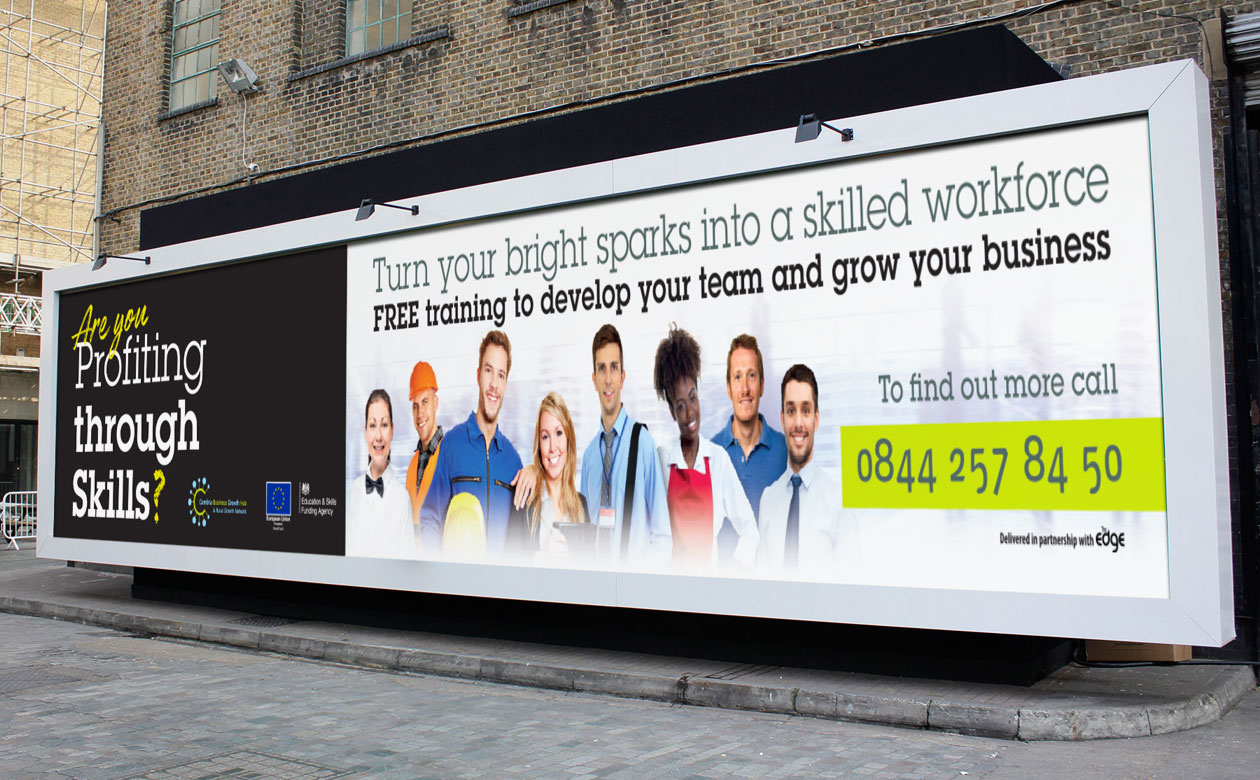 Profiting through Skills Billboard design